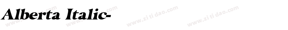 Alberta Italic字体转换
